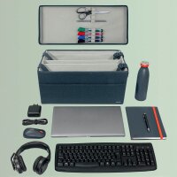 LEITZ Desk Sharing Tasche mit Deckel 67230089 Stoff grau