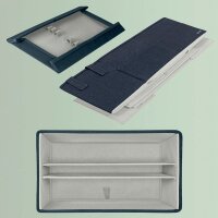 LEITZ Desk Sharing Tasche mit Deckel 67240089 Stoff grau