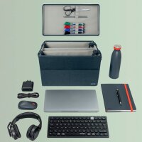 LEITZ Desk Sharing Tasche mit Deckel 67240089 Stoff grau