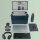LEITZ Desk Sharing Tasche mit Deckel 67240089 Stoff grau