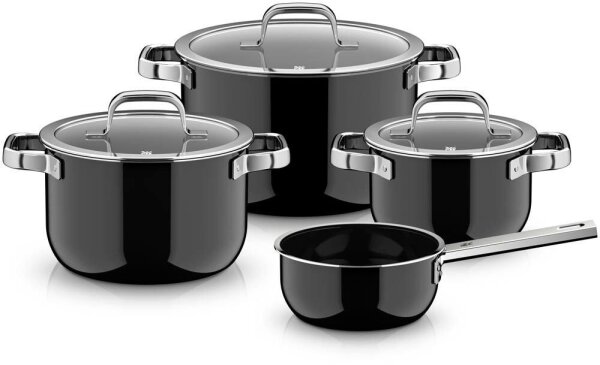 WMF Topf-Set Fusiontec® Mineral Pro schwarz 4-tlg., 4 Set