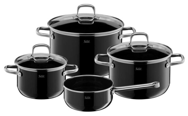 WMF Topf-Set Silit Silargan® Elegance schwarz 4-tlg., 4 Set