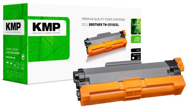 KMP  schwarz Toner kompatibel zu brother TN-2510XXL