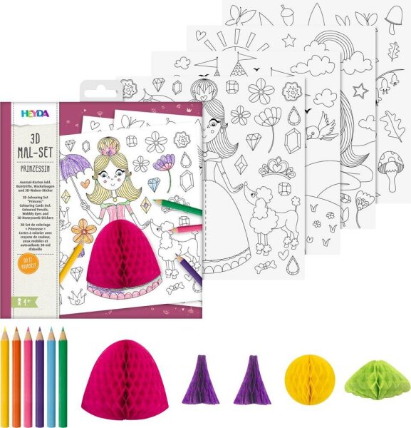 HEYDA 3D Prinzessin Malset farbsortiert, 1 St.