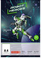 BRUNNEN Malblock ROBOT HEROES DIN A4 100 g/qm, 75 Blatt,...