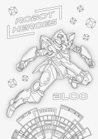 BRUNNEN Malblock ROBOT HEROES DIN A3 100 g/qm, 20 Blatt, 1 St.  ( 1047913421 )