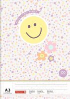 BRUNNEN Malblock Happy Hippie DIN A3 100 g/qm, 20 Blatt,...