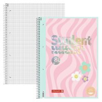 BRUNNEN Collegeblock Premium Student Happy Hippie kariert...
