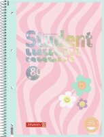 BRUNNEN Collegeblock Premium Student Happy Hippie kariert...