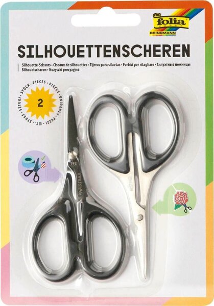 folia Silhouettenschere schwarz 10,5 cm, 2 St.