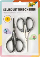 folia Silhouettenschere schwarz 10,5 cm, 2 St.