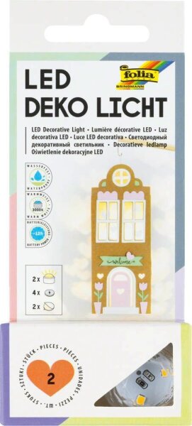 folia LED Dekoleuchten transparent, 2 St.
