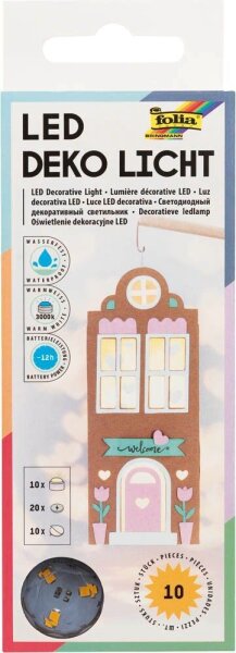 folia LED Dekoleuchten transparent, 10 St.
