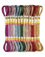 folia Garn METALLIC zum Sticken glänzend mehrfarbig...