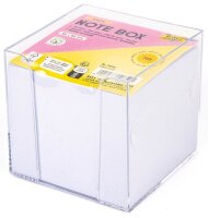 folia Zettelbox WHITE transparent inkl. 700 Notizzettel...