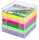 folia Zettelbox HAPPY VIBES transparent inkl. 700 Notizzettel bunt, 1 St.