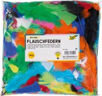 folia Federn mehrfarbig Flauschfedern MIX BUNT 100 g, 1 Pack