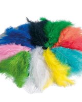 folia Federn mehrfarbig Flauschfedern MIX BUNT 100 g, 1 Pack