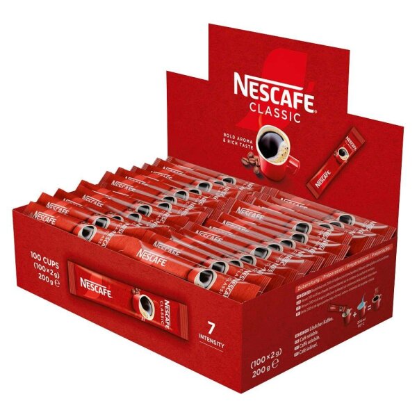 NESCAFÉ Kaffeesticks Instantkaffee, kräftig, 100 St.