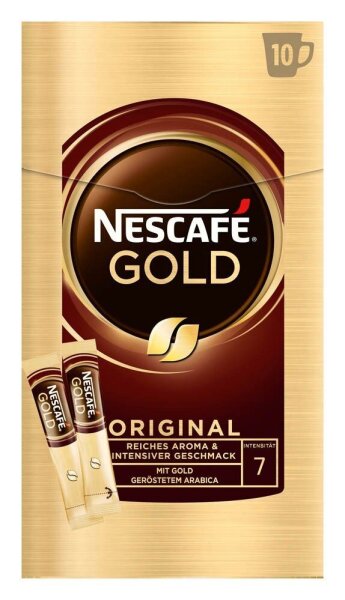 NESCAFÉ Gold Original Sticks Instantkaffee, kräftig, 10 x 2,0 g  ( 12450102 )