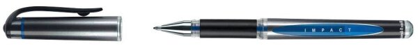 uni-ball Gel IMPACT UM-153S Gelschreiber schwarz/blau 0,6 mm, Schreibfarbe: blau, 1 St.