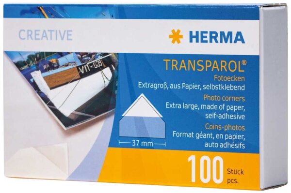 HERMA TRANSPAROL Fotoecken, 37,0 mm, 5x 100 St.