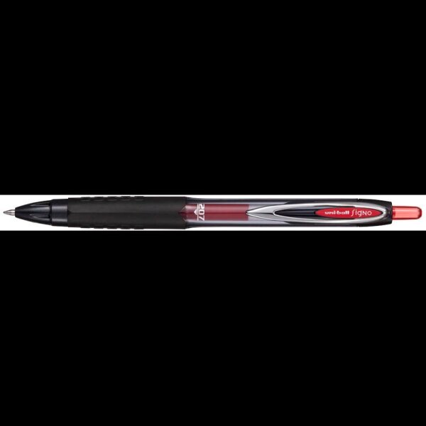uni-ball Signo 207 Gelschreiber schwarz/transparent 0,4 mm, Schreibfarbe: rot, 1 St.