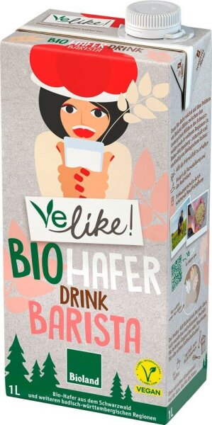 Velike! Barista Bio-Haferdrink 12x 1,0 l