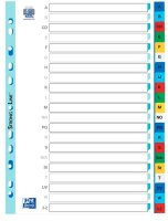 OXFORD Ordnerregister DIN A4 Vollformat A-Z farbig...