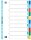 OXFORD Ordnerregister DIN A4 Vollformat blanko farbig 10-teilig, 1 Satz