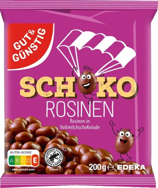 GUT&GÜNSTIG Schoko Rosinen Schokofrüchte 200,0 g, 1 St.