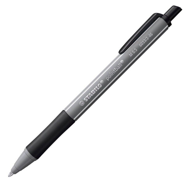 STABILO Kugelschreiber pointball dunkelgrau, Schreibfarbe: schwarz, 1 St.