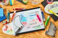 STABILO MARKdry Neon Whiteboard- und Flipchart-Marker farbsortiert 1,0 - 10,0 mm, 4 St.