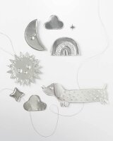 folia Prägefolie silber, 3 Blatt