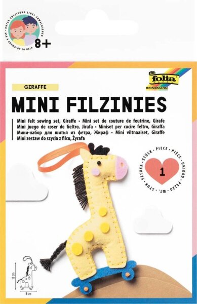 folia Nähset Mini Filzinies GIRAFFE gelb