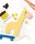folia Nähset Mini Filzinies GIRAFFE gelb