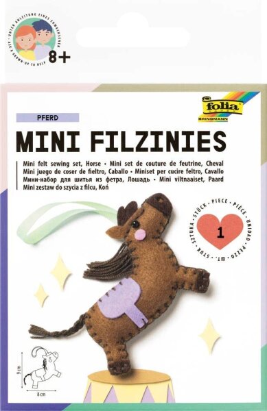 folia Nähset Mini Filzinies PFERD braun