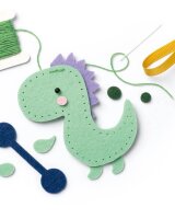folia Nähset Mini Filzinies DINOSAURIER grün