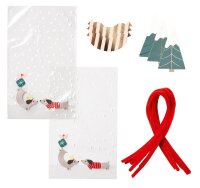 folia PP-Bodenbeutel MERRY WOOFMAS 14,5 x 23,5 cm, 6 St.