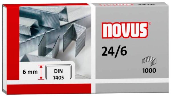novus Heftklammern 24/6, 1.000 St.