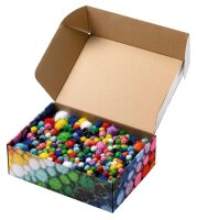 folia Pompons farbsortiert Jumbo Glitter Ø 1,5 -...