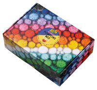 folia Pompons farbsortiert Jumbo Glitter Ø 1,5 -...