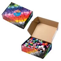folia Pompons bunt Jumbo Ø 1,0 - 4,0 cm, 900 St.