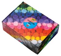 folia Pompons bunt Jumbo Ø 1,0 - 4,0 cm, 900 St.