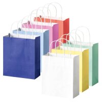 folia Papier-Tragetaschen BASIC M blau, hellblau, rosa,...