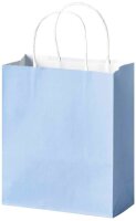 folia Papier-Tragetaschen BASIC M blau, hellblau, rosa, rot, gelb, weiß, mint 18,0 x 21,0 cm, 7 St.