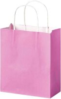 folia Papier-Tragetaschen BASIC M blau, hellblau, rosa, rot, gelb, weiß, mint 18,0 x 21,0 cm, 7 St.