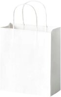 folia Papier-Tragetaschen BASIC M blau, hellblau, rosa, rot, gelb, weiß, mint 18,0 x 21,0 cm, 7 St.