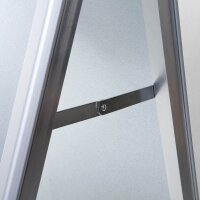 Showdown® Displays Kundenstopper silber DIN A0 2 Fächer 88,6 x 92,5 x 138,0 cm, 1 St.