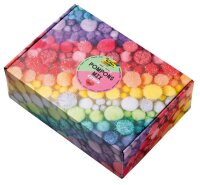 folia Pompons farbsortiert Jumbo Pastell Ø 1,5 -...